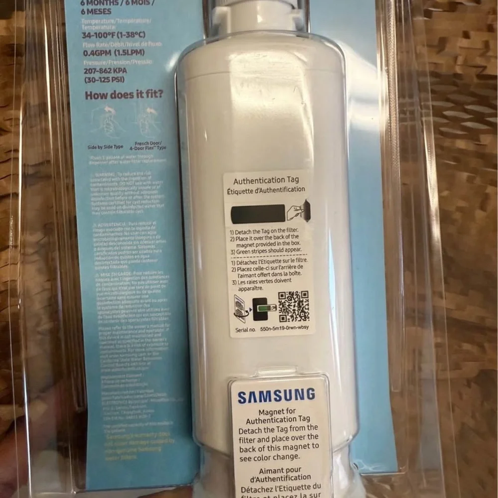Samsung Blue and White Water Filter for Refrigerators